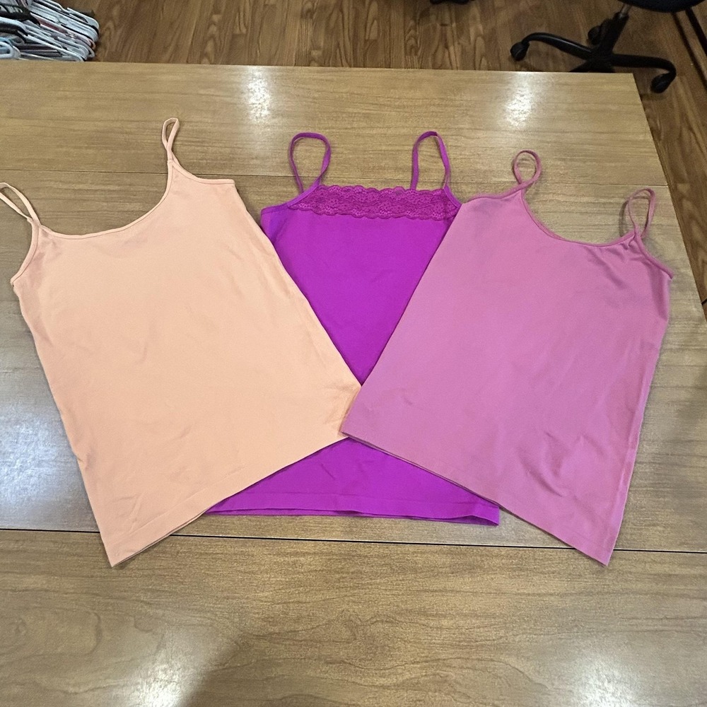 Set 3 The Limited Tank Top Womens M Multicolor Nylon Spandex Cami Stretch Lace